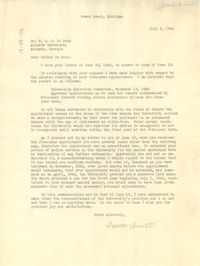 Letter from Trevor Arnett to W. E. B. Du Bois