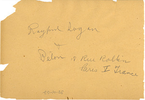 Address of Rayford Logan and Isaac Beton