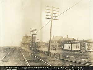 Westerly side New York New Haven Hartford Railroad looking southerly from station A-2