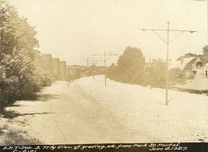 Northerly view of grading et cetera from Park Street portal