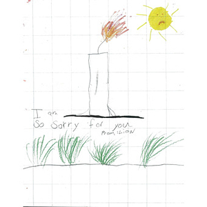 Candle and sun drawing from a student at the International School of Kenya