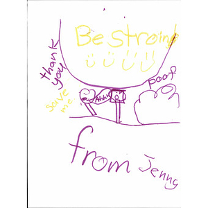 "Be Strong" thank you message sent to first responders by California children