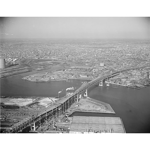 Charlestown, over Mystic River Bridge to Chelsea and Naval Hospital, Boston, MA