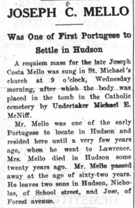 "Joseph C. Mello" - Hudson News-Enterprise article