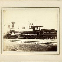 Old locomotive on Boston & Lowell train