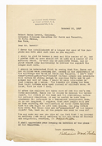 Petition from American Civil Liberties Union to Governor Alvan T. Fuller, May 1927