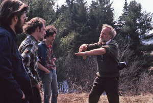 Bill Mollison instructing a group