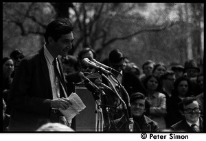 Resistance on the Boston Common: Howard Zinn addressing the crowd