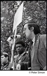 Raymond Mungo speaking at The Resistance antiwar rally on the Boston Common