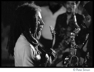 Bob Marley: with guitar and band