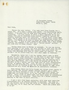 Letter from Judi Chamberlin to Anne Boldt