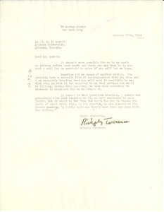 Letter from Ridgely Torrence to W. E. B. Du Bois