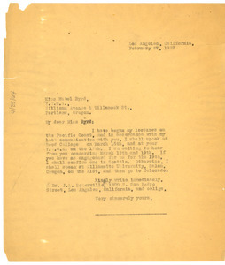 Letter from W. E. B. Du Bois to Mabel Byrd