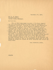 Letter from W. E. B. Du Bois to Forest H. Sweet
