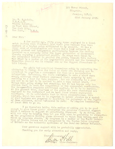 Letter from Ken Hill to W. E. B. Du Bois