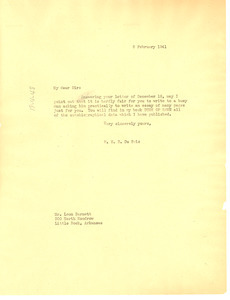 Letter from W. E. B. Du Bois to Leon Barnett