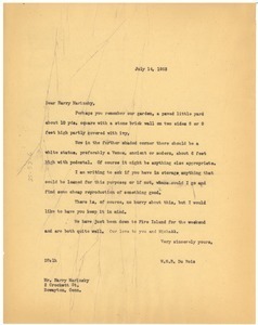Letter from W. E. B. Du Bois to Harry Marinsky