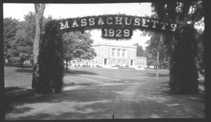 Entry Arch, decorated for graduation, Class of 1929