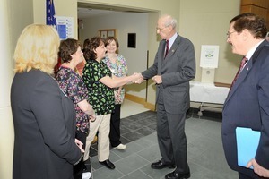 Congressman John W. Olver visiting the Holyoke Medical Center