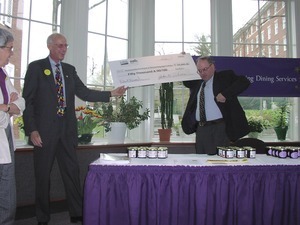 Congressman John W. Olver presenting USDA check to Community Involved in Sustaining Agriculture (CISA)