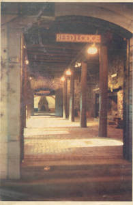 Interior of Reed Lodge in the Pueblo of the Seven Fires