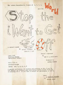"Stop the World I want to Get Off" Flyer