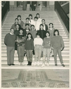 International Academy class trip photo, Massachusetts Capital (November 17, 1987)