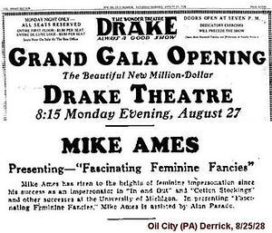 Grand Gala Opening of Drake Theatre