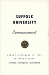 1972 Suffolk University commencement program, College of Arts & Sciences and Sawyer Business School