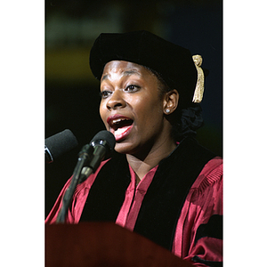 Donna Harris-Lewis delivering commencement address