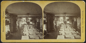 Interior view of dining room in Peter House, Massachusetts Reform School, Westborough, Mass.