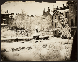 Looking across Old City Hall grounds, School Street, Boston, Mass., undated