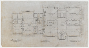 Second floor plan, 1/4 inch scale, residence of F. K. Sturgis, "Faxon Lodge", Newport, R.I.
