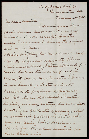 Admiral Silas Casey to Thomas Lincoln Casey, February 25, 1882