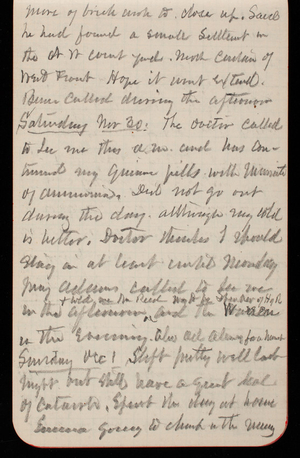 Thomas Lincoln Casey Notebook, November 1889-January 1890, 18, more of brick work to close up. Said