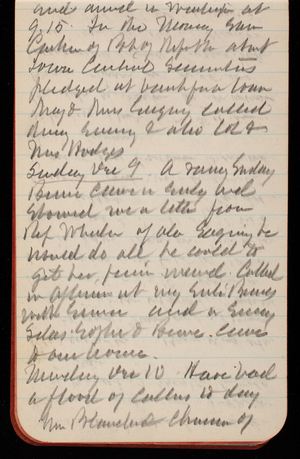 Thomas Lincoln Casey Notebook, November 1888-January 1889, 42, and arrived in Washington at