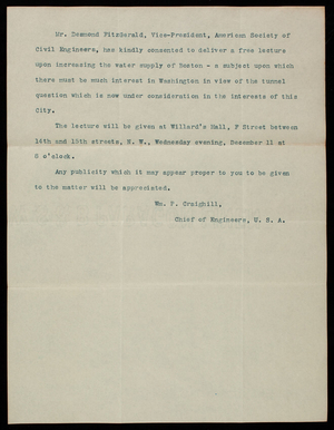 William [P.] Craighill to Thomas Lincoln Casey, December 11, 1895