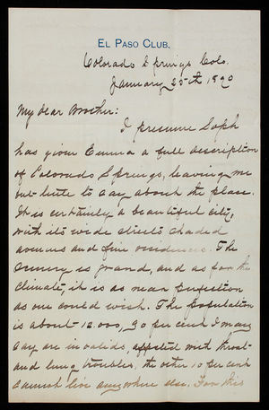 [Admiral] Silas Casey to Thomas Lincoln Casey, January 25, 1890