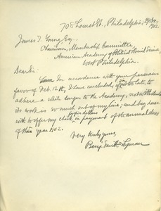 Letter from Benjamin Smith Lyman to James T. Young