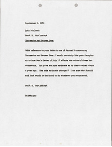 Memorandum from Mark H. McCormack to John McGrath