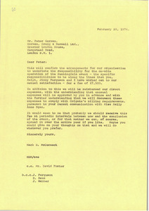 Letter from Mark H. McCormack to Peter German