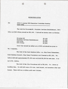 Memorandum concerning 1968 Executive Committee Meeting