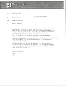 Memorandum from Mark H. McCormack to Dave Osborne