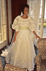 Monique Auguste in her wedding gown