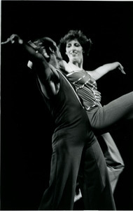 Tears of joy: Richard Jones holding dancer