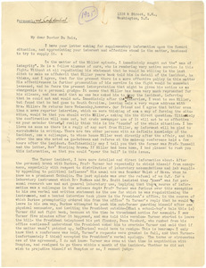Letter from Alain LeRoy Locke to W. E. B. Du Bois