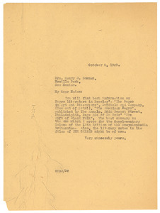 Letter from W. E. B. Du Bois to Anna Hadley Bowman