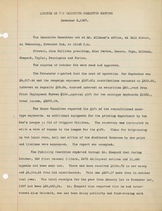 Minutes of the Executive Committee Meeting of the Institute for Crippled and Disabled Men