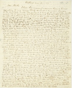 Letter from Erasmus Darwin Hudson to Martha Hudson