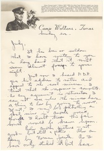 Letter from Joseph Langland to Judith G. Wood Langland